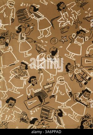 Das Jahrbuch 1952 von der Northwestern Hospital School of Nursing hebt die Schüler, Lehrkräfte und die wichtigsten Veranstaltungen des Schuljahres 1951-1952 in der Ausbildung im Gesundheitswesen hervor. Stockfoto