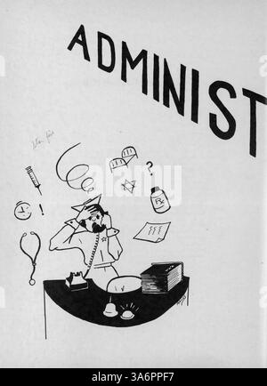 Das Jahrbuch 1952 der Northwestern Hospital School of Nursing reflektiert das Bildungs- und Berufswachstum der Pflegestudenten während des akademischen Jahres 1951-1952. Stockfoto