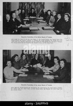 Dieses Jahrbuch von der Northwestern Hospital School of Nursing beschreibt die Studenten, die Fakultät und die Veranstaltungen des akademischen Jahres 1951-1952 in der Krankenpflegeausbildung. Stockfoto