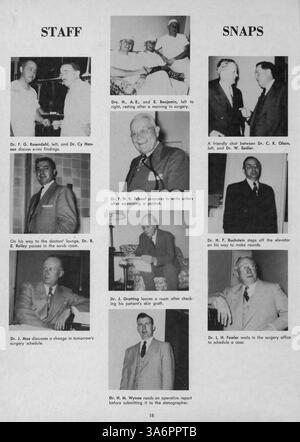 Das Jahrbuch 1952 der Northwestern Hospital School of Nursing erfasst bedeutende akademische Ereignisse, Studenten und Lehrkräfte während des Schuljahres 1951-1952. Stockfoto