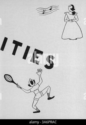 Das Jahrbuch 1952 der Northwestern Hospital School of Nursing erfasst die Krankenpflegeschülerinnen, Lehrkräfte und Schlüsselmomente während des akademischen Jahres 1951-1952. Stockfoto