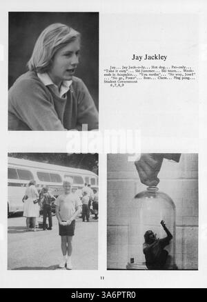 Dieses Jahrbuch der Highcroft Country Day School aus dem Jahr 1973 erfasst Schüler, Lehrer, Vereine und Leichtathletik vor der Fusion mit Blake Schools im Jahr 1974. Stockfoto