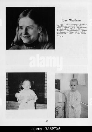 Das Jahrbuch 1973 der Highcroft Country Day School dokumentiert die Schüler, Lehrer und außerschulischen Aktivitäten des akademischen Jahres 1972-1973, vor der Fusion mit Blake Schools im Jahr 1974. Stockfoto