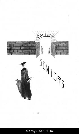 Das Jahrbuch „The Callopan“ der Blake School 1917 fängt den Geist des Schuljahres 1916-1917 mit Aufzeichnungen von Schülern, Lehrern, Leichtathletik sowie Schulvereinen und -Organisationen ein. Stockfoto