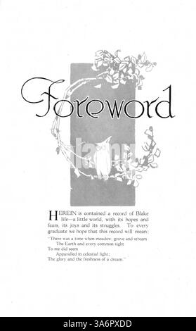 Das Jahrbuch „Callopan“ von der Blake School im Jahr 1917 zeigt die Veranstaltungen, Schüler, Lehrer, Leichtathletik und Clubs, die das akademische Jahr 1916-1917 prägten. Stockfoto