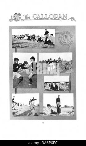 Die 1917 erschienene Ausgabe des Callopan Jahrbuchs der Blake School bietet eine Momentaufnahme der Schüler, Lehrkräfte, Leichtathletik und Aktivitäten der Schule aus dem akademischen Jahr 1916-1917 und dokumentiert die Geschichte der Schulgemeinschaft. Stockfoto