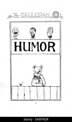 In diesem 1917 Blake Jahrbuch „The Callopan“ werden Studenten, Lehrkräfte, sportliche Veranstaltungen und außerschulische Aktivitäten des akademischen Jahres 1916-1917 vorgestellt. Stockfoto