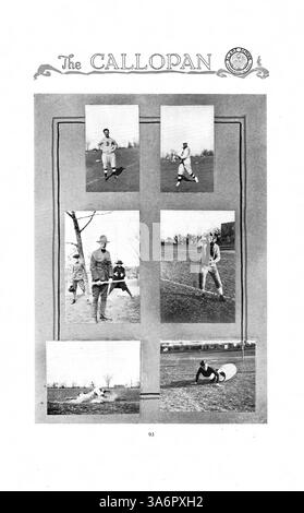 Dieses Jahrbuch „The Callopan“ für 1917 dokumentiert die Schülerschaft der Blake School, die Fakultät, die Leichtathletik und die Veranstaltungen aus dem Schuljahr 1916-1917. Stockfoto