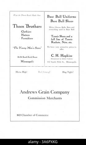 Das Jahrbuch der Blake School 1917, „The Callopan“, zeigt das Schülerleben, einschließlich Leichtathletik, akademische Leistungen und außerschulische Aktivitäten aus dem Schuljahr 1916-1917. Stockfoto