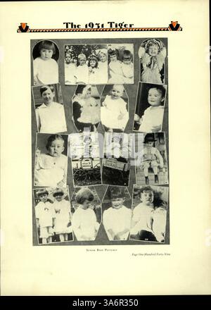 Das South High Yearbook 1931 mit dem Titel „Tiger“ erfasst die Schülerschaft, Lehrkörper, Vereine, Sport und Schlüsselveranstaltungen aus dem Schuljahr 1930-1931 mit Schwerpunkt auf der Geschichte der afroamerikanischen Schule und ihrer Rolle in der Kultur der Schule. Stockfoto