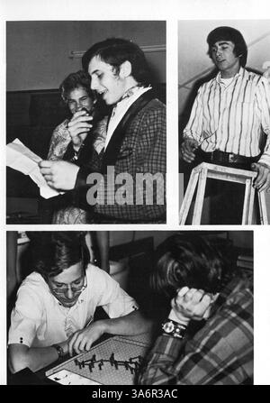Diese Ausgabe 1972 des "Hesperian" Jahrbuchs der West High dokumentiert die Veranstaltungen der Schule, Sportmannschaften, Vereine, Schüler und Lehrer, mit Schwerpunkt auf afroamerikanischer Geschichte und dem Schuljahr 1971-1972. Stockfoto