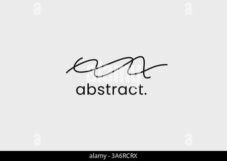 Abstrakte Eleganz modernes Logo-Design für kreatives Branding wie Silhouette Tier oder Buchstabe Signatur handgezeichnet Stock Vektor
