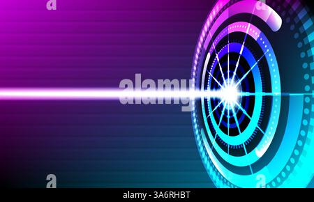 Beleuchtung Schaltungstechnologie Hintergrund, Medizin, Geschäft, Technologie oder Wissenschaft Design.Illustration abstrakte futuristische elektronische Schaltungstechnologie Stockfoto