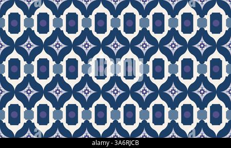 Ethnische abstrakte Ikat-Kunst. Nahtloses Muster in Tribal-, Folk- und mexikanischem Stil. Aztekische geometrische Ornamentmuster. Design für Teppich, Wallpa Stockfoto