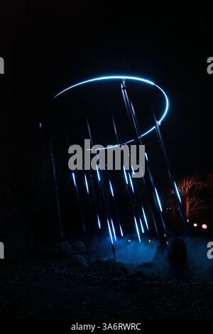 Seattle, USA. Januar 2025. Der atemberaubende Astra Lumina Walk in den Chinesischen Gärten im Westen von Seattle. Stockfoto