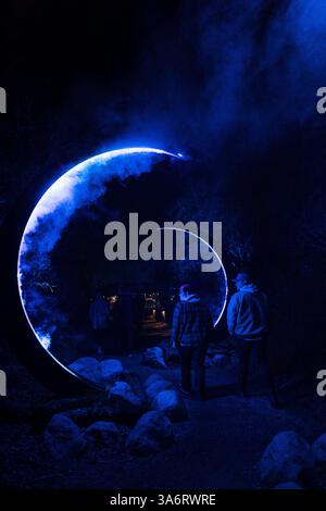 Seattle, USA. Januar 2025. Der atemberaubende Astra Lumina Walk in den Chinesischen Gärten im Westen von Seattle. Stockfoto