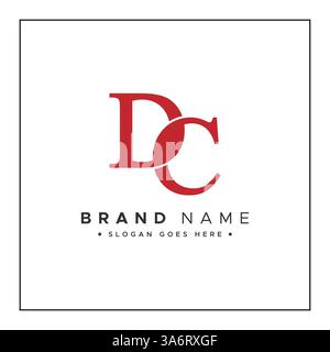 DC Minimal Vector Logo – Simple Business Logo für Monogramm D und C Stock Vektor