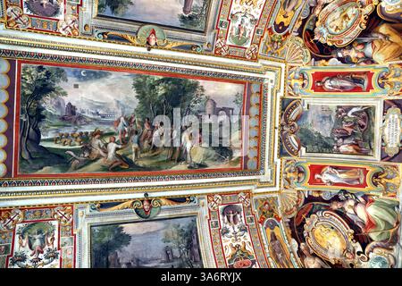 Gemalte Decke im Palazzo Barberini in Rom Italien Stockfoto