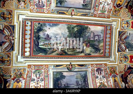Gemalte Decke im Palazzo Barberini in Rom Italien Stockfoto