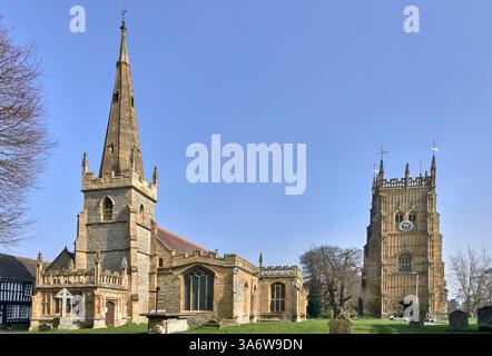 All Saints Parish Church and Bell Tower, Evesham Abbey, Evesham, Worcestershire, England Großbritannien Stockfoto