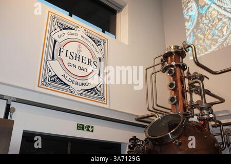Fishers Gin Destillery, Crag Path, Aldeburgh, Suffolk, England IP15 5BT Stockfoto