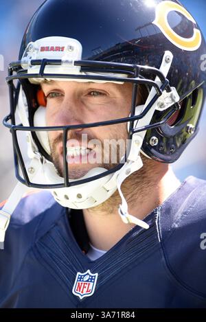 5. Oktober 2014: Chicago Bears Quarterback Jay Cutler #6 während des NFL-Fußballspiels zwischen den Chicago Bears und den Carolina Panthers im Bank of America Stadium in Charlotte, NC. (Bild: © Evan Pike/Cal Sport Media/ZUMAPRESS.com) Stockfoto