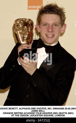 Februar 2001 - London, Großbritannien - ©DAVE BENETT ALPHA/ DM043395 25.02.2001.JAMIE BELL.-ORANGE BRITISH ACADEMY FILM AWARDS 2001 (BAFTA 2001).AT THE ODEON, LEICESTER SQUARE, LONDON(Credit Image: © Globe Photos/ZUMAPRESS.com) Stockfoto