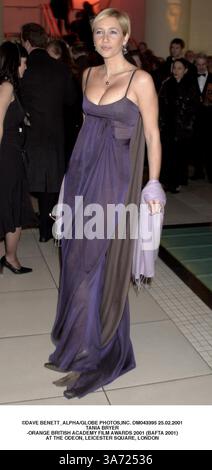 Februar 2001 - London, Großbritannien - ©DAVE BENETT ALPHA/ DM043395 25.02.2001.TANIA BRYER.-ORANGE BRITISH ACADEMY FILM AWARDS 2001 (BAFTA 2001).AT THE ODEON, LEICESTER SQUARE, LONDON(Credit Image: © Globe Photos/ZUMAPRESS.com) Stockfoto