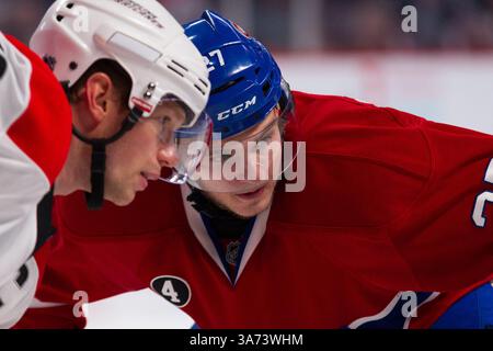 16. Dezember 2014: Das Montreal Canadiens Center Alex Galchenyuk #27 beobachtet den Puck während eines NHL-Spiels zwischen den Carolina Hurricanes und den Montreal Canadiens im Bell Centre in Montreal, Quebec, Kanada. Die Montreal Canadiens besiegten die Carolina Hurricanes mit 4:1. Philippe Bouchard/CSM(Bild: © Philippe Bouchard/Cal Sports Med/Cal Sport Media/ZUMAPRESS.com) Stockfoto