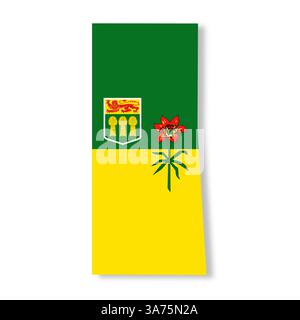 Flaggenkarte der Provinz Saskatchewan Kanada Stockfoto