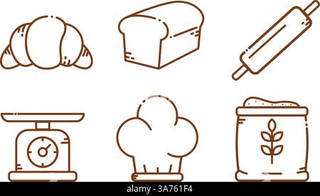 Einfaches Brot-Symbol. Vektor Stock Vektor