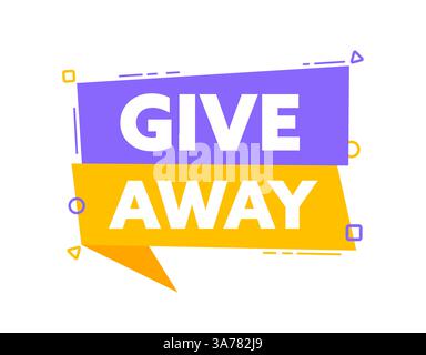 Sprechblase mit dem Wort Giveaway. Abbildung des Vektormaterials Stock Vektor