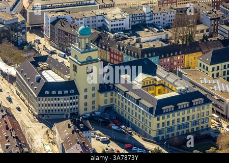 Luftbild, Rathaus mit Sanierung, Witten, Ruhrgebiet, Nordrhein-Westfalen, Deutschland ACHTUNGxMINDESTHONORARx60xEURO *** Luftansicht, Rathaus mit Renovierung, Witten, Ruhrgebiet, Nordrhein-Westfalen, Deutschland ATTENTIONxMINDESTHONORARx60xEURO Stockfoto