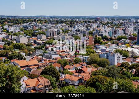 Die Skyline der Stadt Mar Del Plata, Provinz Buenos Aires, Argentinien. Stockfoto