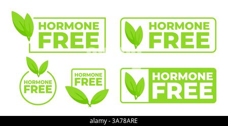 Hormonfreier Grunge-Gummistempel auf weißem Hintergrund, Vektor-Illustration Stock Vektor