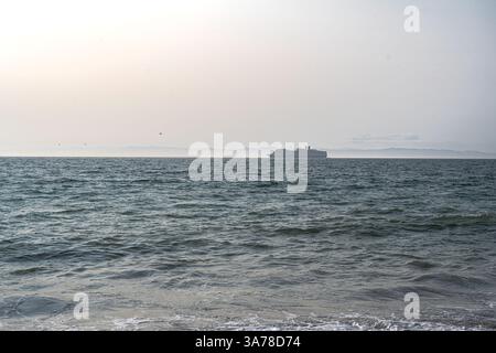 Kreuzfahrtschiff in der Straße von Juan de Fuca in der Salish-See Stockfoto