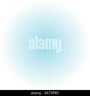 Wunderschönes nahtloses blaues Verlaufssechseckmuster auf weißem Hintergrund, Tapete, Textur, Web, Blog, Druck- oder Grafikdesign. Stock Vektor