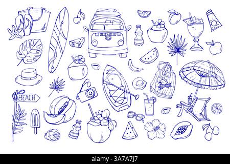 Entspannen Sie im Sommer am Strand Stock Vektor