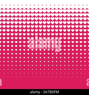 Hintergrund mit weißem Herzmuster Stock Vektor