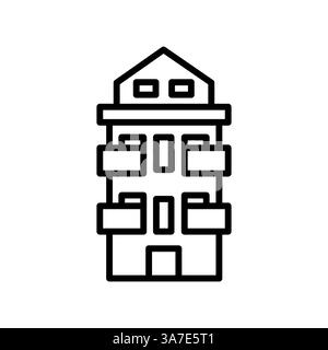 Symbol für Gebäudelinie. Architekturkonzept. Kann für Themen wie Büro, Stadt, Immobilien verwendet werden Stock Vektor