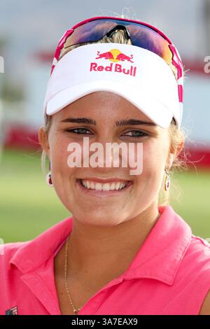 April 2013 - Rancho Mirage, Kalifornien, USA - LPGA Pro, LEXI THOMPSON während des Promi-am der Kraft Nabisco Championship LPGA Golf im Mission Hills Country Club. (Bild: © Dane Andrew/ZUMAPRESS.com) Stockfoto