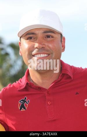 April 2013 - Rancho Mirage, Kalifornien, USA - ehemaliger Boxer OSCAR DE LA HOYA während des Promi-am der Kraft Nabisco Championship LPGA Golf im Mission Hills Country Club. (Bild: © Dane Andrew/ZUMAPRESS.com) Stockfoto