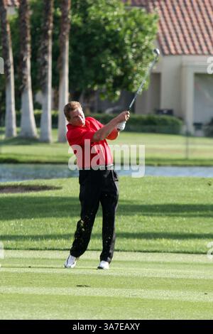 April 2013 - Rancho Mirage, Kalifornien, USA - ehemaliger NFL-Star JOE THEISMAN während der Promi-am-Runde der Kraft Nabisco Championship LPGA Golf im Mission Hills Country Club (Kreditbild: © Dane Andrew/ZUMAPRESS.com) Stockfoto