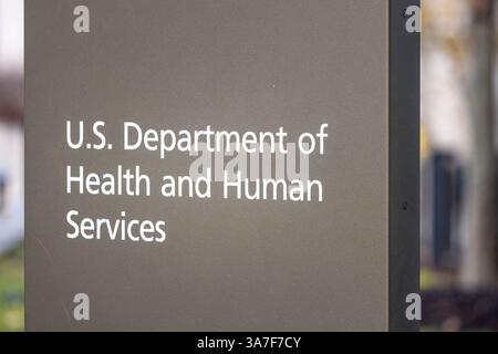 Hauptquartier unterzeichnen US Department of Health and Human Services - HHS Stockfoto