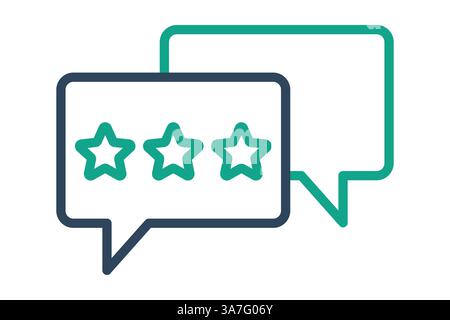 Bewertungssymbol. Liniensymbolstil. Symbol für digitales Marketing. Vektorillustration für Geschäftselemente Stock Vektor