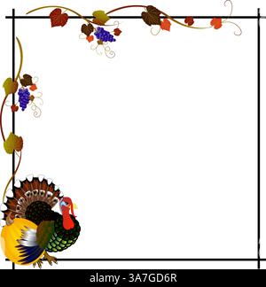 Rahmen für Thanksgiving Day. Stock Vektor