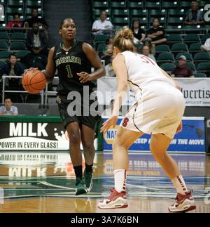 16. November 2012 – Honolulu, HI, Vereinigte Staaten von Amerika – 16. November 2012: Baylor Bears Guard Kimetria Hayden #1 beim Jack in the Box Rainbow Wahine Classic gegen den Stanford Cardinal im Stan Sheriff Center in Honolulu, HI. (Bild: © Michael Sullivan/Cal Sport Media/ZUMAPRESS.com) Stockfoto