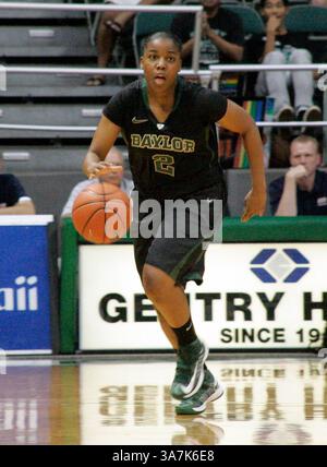 16. November 2012 – Honolulu, HI, Vereinigte Staaten von Amerika – 16. November 2012: Baylor Bears Guard Niya Johnson #2 während der Jack in the Box Rainbow Wahine Classic gegen den Stanford Cardinal im Stan Sheriff Center in Honolulu, HI. (Bild: © Michael Sullivan/Cal Sport Media/ZUMAPRESS.com) Stockfoto