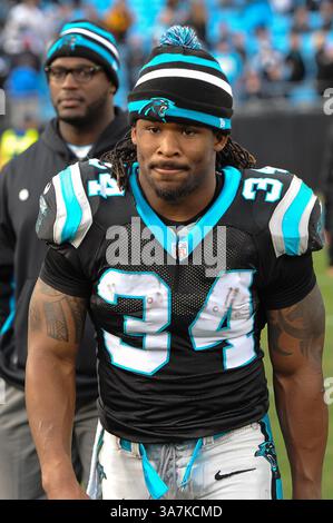 Dezember 2012 - Charlotte, North Carolina, USA S - Carolina Panthers Running Back DEANGELO WILLIAMS (34) nach dem Spiel zwischen den Oakland Raiders und Carolina Panthers im Bank of America Stadium. (Bild: © Shane Roper/ZUMAPRESS.com) Stockfoto