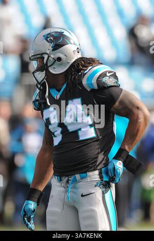 Dezember 2012 - Charlotte, North Carolina, USA S - Carolina Panthers Running Back DEANGELO WILLIAMS (34) vor einem NFL-Spiel zwischen den Oakland Raiders und Carolina Panthers im Bank of America Stadium. (Bild: © Shane Roper/ZUMAPRESS.com) Stockfoto